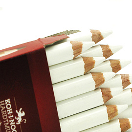 Угольный карандаш для рисования KOH-I-NOOR GIOCONDA EXTRA H белый мягкий