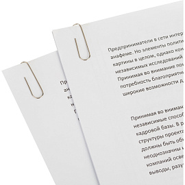 Скрепки канцелярские 28 мм Комус металлические никелированные (100 штук в упаковке)