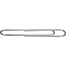 Скрепки канцелярские 50 мм Комус металлические оцинкованные (100 штук в упаковке)