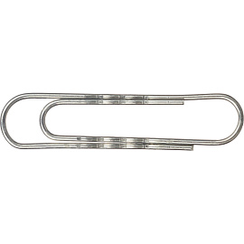 Скрепки канцелярские 50 мм Комус металлические оцинкованные (30 штук в упаковке)