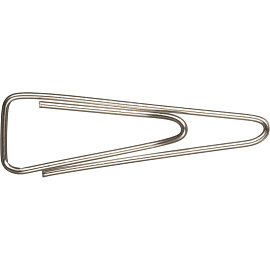 Скрепки канцелярские 25 мм Комус металлические никелированные (100 штук в упаковке)