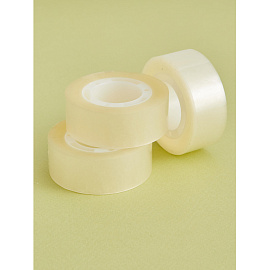 Клейкая лента канцелярская Комус прозрачная 15 мм x 33 м (10 штук в упаковке)