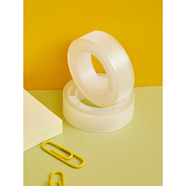 Клейкая лента канцелярская Комус прозрачная 12 мм x 10 м (12 штук в упаковке)