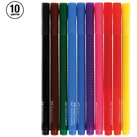 Фломастеры Faber-Castell Grip 10 цветов фото Фломастеры Faber-Castell Grip 10 цветов