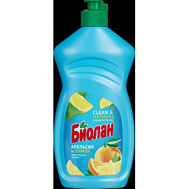 Средство для мытья посуды Биолан Апельсин и лимон гель 0.45 л