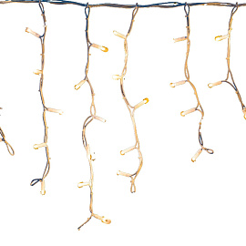 Электрогирлянда светодиодная уличная Neon-Night Айсикл бахрома теплый белый свет мигающий 152 светодиода (5х0.7 м)