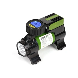 Компрессор автомобильный STVOL SCR45D, манометр, фонарь 45 л/мин, 14А фото Компрессор автомобильный STVOL SCR45D, манометр, фонарь 45 л/мин, 14А