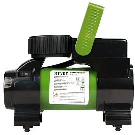 Компрессор автомобильный STVOL SCR45D, манометр, фонарь 45 л/мин, 14А фото Компрессор автомобильный STVOL SCR45D, манометр, фонарь 45 л/мин, 14А
