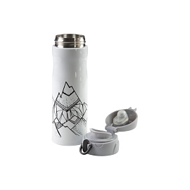 Термокружка Stinger 420 мл белая