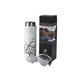 Термокружка Stinger 420 мл белая