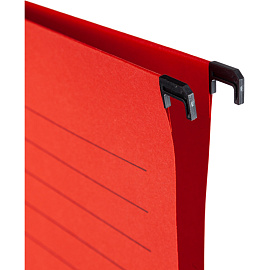 Подвесная папка Комус Foolscap до 200 листов красная (25 штук в упаковке)