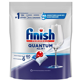 Таблетки для посудомоечных машин Finish Powerball Quantum (60 штук в упаковке)