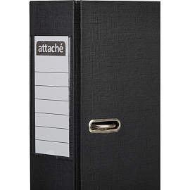 Папка-регистратор Attache А4 75 мм черная бумвинил