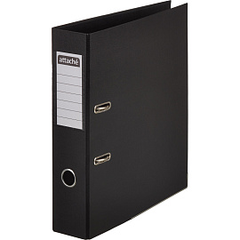 Папка-регистратор Attache А4 75 мм черная бумвинил