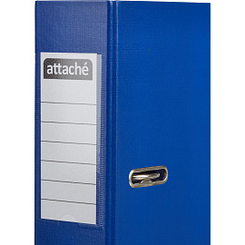 Папка-регистратор Attache А4 75 мм синяя бумвинил с защитным уголком