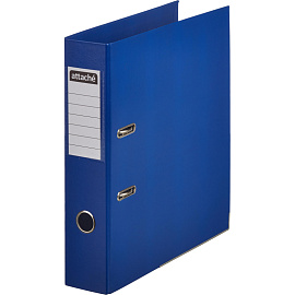 Папка-регистратор Attache А4 75 мм синяя бумвинил с защитным уголком