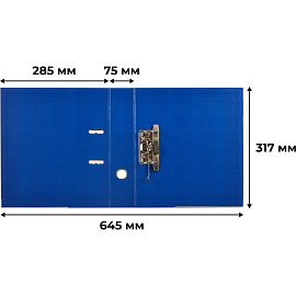 Папка-регистратор Attache А4 75 мм синяя бумвинил с защитным уголком
