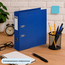 Папка-регистратор Attache А4 75 мм синяя бумвинил с защитным уголком