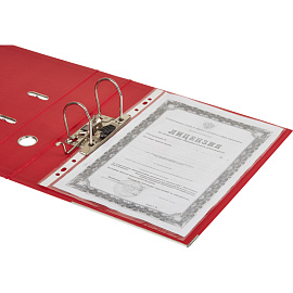 Папка-регистратор Attache А4 75 мм красная бумвинил с защитным уголком