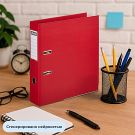 Папка-регистратор Attache А4 75 мм красная бумвинил с защитным уголком