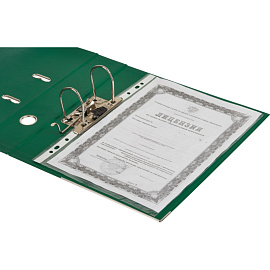 Папка-регистратор Attache 75 мм зелёная бумвинил с защитным уголком