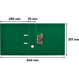 Папка-регистратор Attache 75 мм зелёная бумвинил с защитным уголком