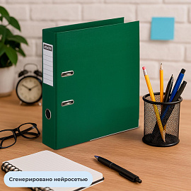 Папка-регистратор Attache 75 мм зелёная бумвинил с защитным уголком