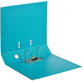 Папка-регистратор Attache А4 75 мм бирюзовая бумвинил с защитным уголком