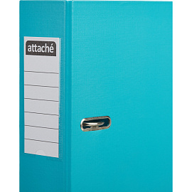 Папка-регистратор Attache А4 75 мм бирюзовая бумвинил с защитным уголком
