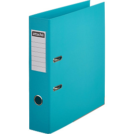 Папка-регистратор Attache А4 75 мм бирюзовая бумвинил с защитным уголком