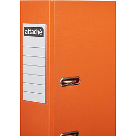 Папка-регистратор Attache А4 75 мм оранжевая бумвинил с защитным уголком