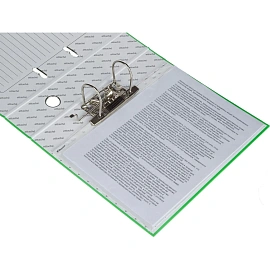 Папка-регистратор Attache Neon 75 мм зелёная ламинированная бумага/бумага