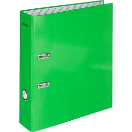 Папка-регистратор Attache Neon 75 мм зелёная ламинированная бумага/бумага