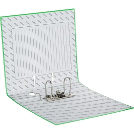 Папка-регистратор Attache Neon 75 мм зелёная ламинированная бумага/бумага