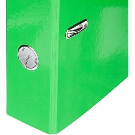 Папка-регистратор Attache Neon 75 мм зелёная ламинированная бумага/бумага