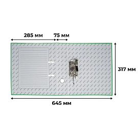 Папка-регистратор Attache Neon 75 мм зелёная ламинированная бумага/бумага