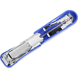 Степлер-мини Комус до 16 листов синий (скобы № 10, с антистеплером)