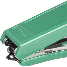Степлер-мини Комус до 16 листов зеленый (скобы № 10, с антистеплером)