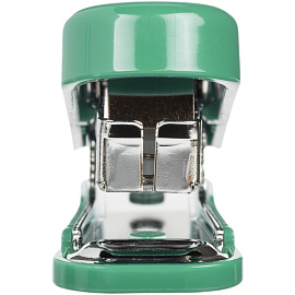 Степлер-мини Комус до 16 листов зеленый (скобы № 10, с антистеплером)