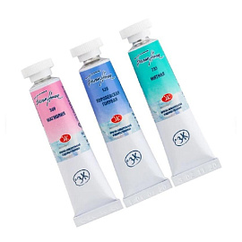 Краски акварельные Белые ночи Пастель набор 3 цвета по 10 мл в тубах