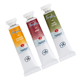 Краски акварельные Белые ночи Пион набор 3 цвета по 10 мл в тубах