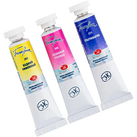 Краски акварельные Белые ночи Флора набор 3 цвета по 10 мл в тубах