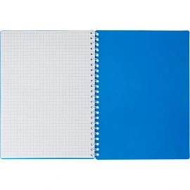 Бизнес-тетрадь Attache Economy А5 80 листов синяя в клетку на спирали (210х150 мм)