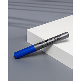 Маркер перманентный Комус PY2304 синий (толщина линии 1-4 мм) круглый наконечник