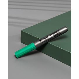 Маркер перманентный Комус PY2304 зеленый (толщина линии 1-4 мм) круглый наконечник