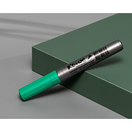 Маркер перманентный Комус PY2304 зеленый (толщина линии 1-4 мм) круглый наконечник