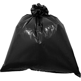 Мешки для мусора 180 л черные (ПВД мкм, 50 штук)