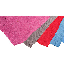 Ветошь трикотажная маечная цветная 10 кг (размер лоскута 40x60 см)