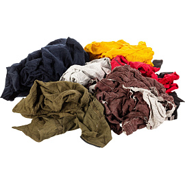 Ветошь трикотажная маечная цветная 10 кг (размер лоскута 40x60 см)