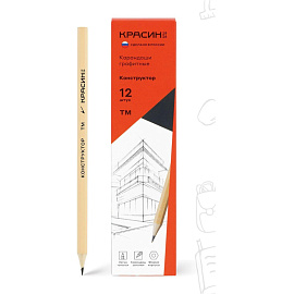 Карандаш чернографитный HB Красин Конструктор заточенный шестигранный фото Карандаш чернографитный HB Красин Конструктор заточенный шестигранный
